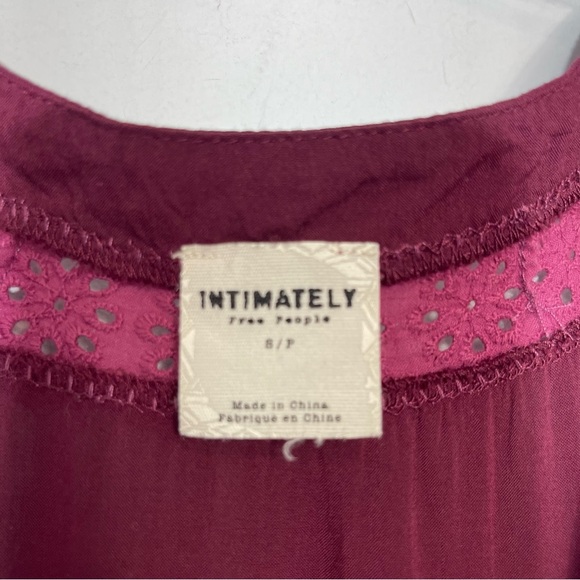 Intimately Free People Babydoll Peplum Eyelet Blouse Tunic Top Boho Hippie S - Picture 7 of 16